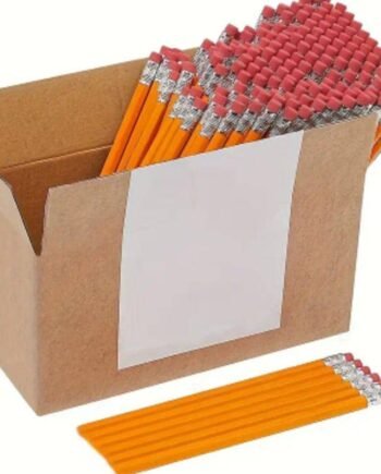 Lápices de escribir amarillos con goma
