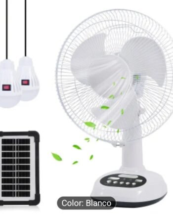 Ventilador Portátil de Carga Solar de 12 pulgadas